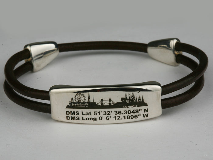 Engraved London Skyline Bracelet