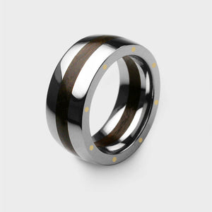 London Oak Geo Ellipse Ring