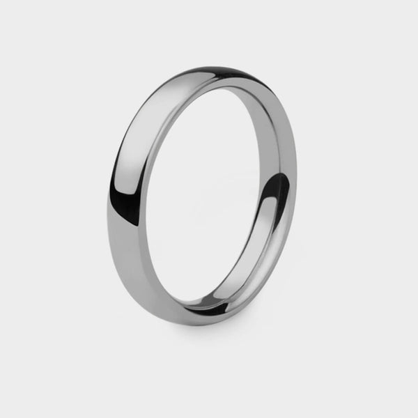 Ellipse Slim Ring in Silver, Size Y1/2