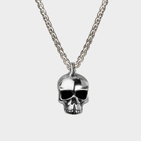 Large Skull Necklace in Sterling Silver