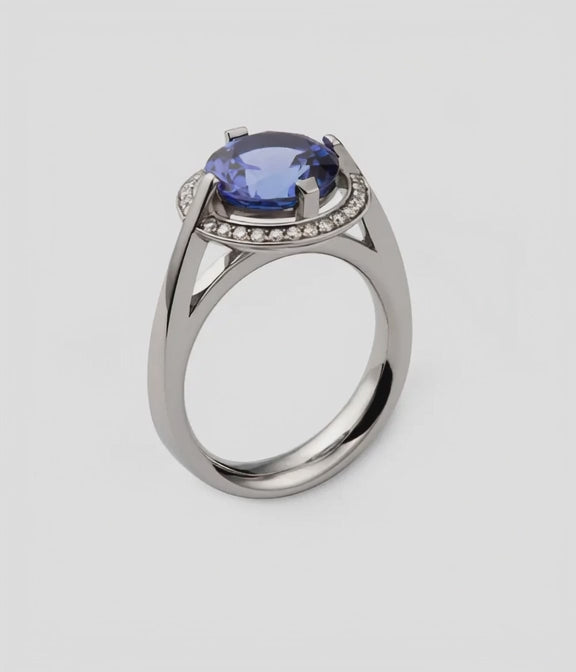 Tsarina Diamond Halo Ring
