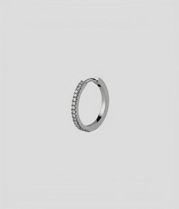 Pavé Diamond Hoop Earring Medium