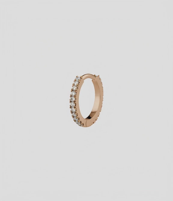 Pavé Diamond Hoop Earring Small