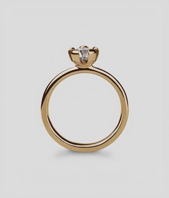 Lotus 1/2 Carat Engagement Ring