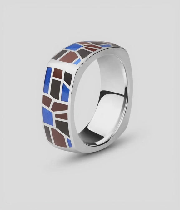 Enamel Mosaic Ring