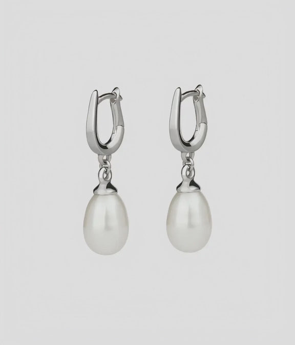 Large Vermeer Drop Pearl Earrings