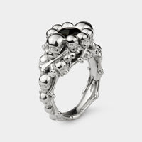 Catacomb Skull & Bones Ring in Sterling Silver