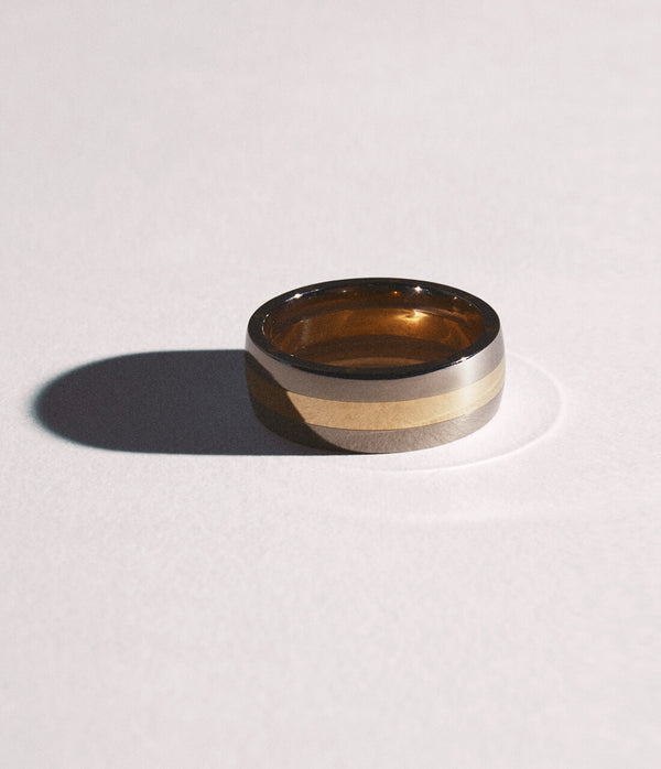 Metal Geo Ellipse Slim Ring