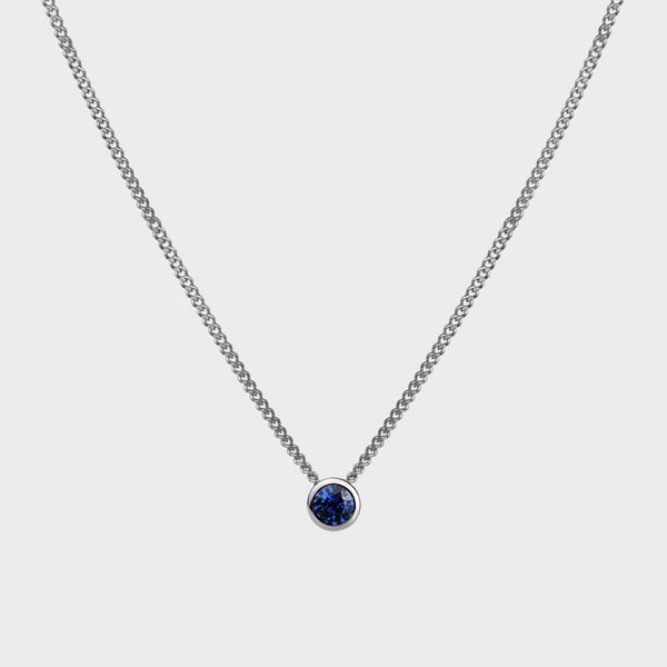 Halo 4 Solitaire Necklace in Platinum