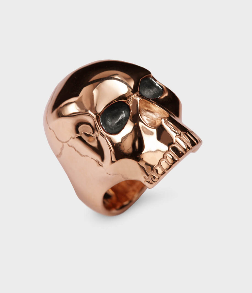 Large Skull Ring in 9 Carat Rose Gold - Custom Option