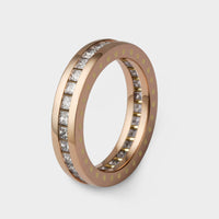 Slim Geo Ellipse Eternity Ring in 18 Carat Rose Gold